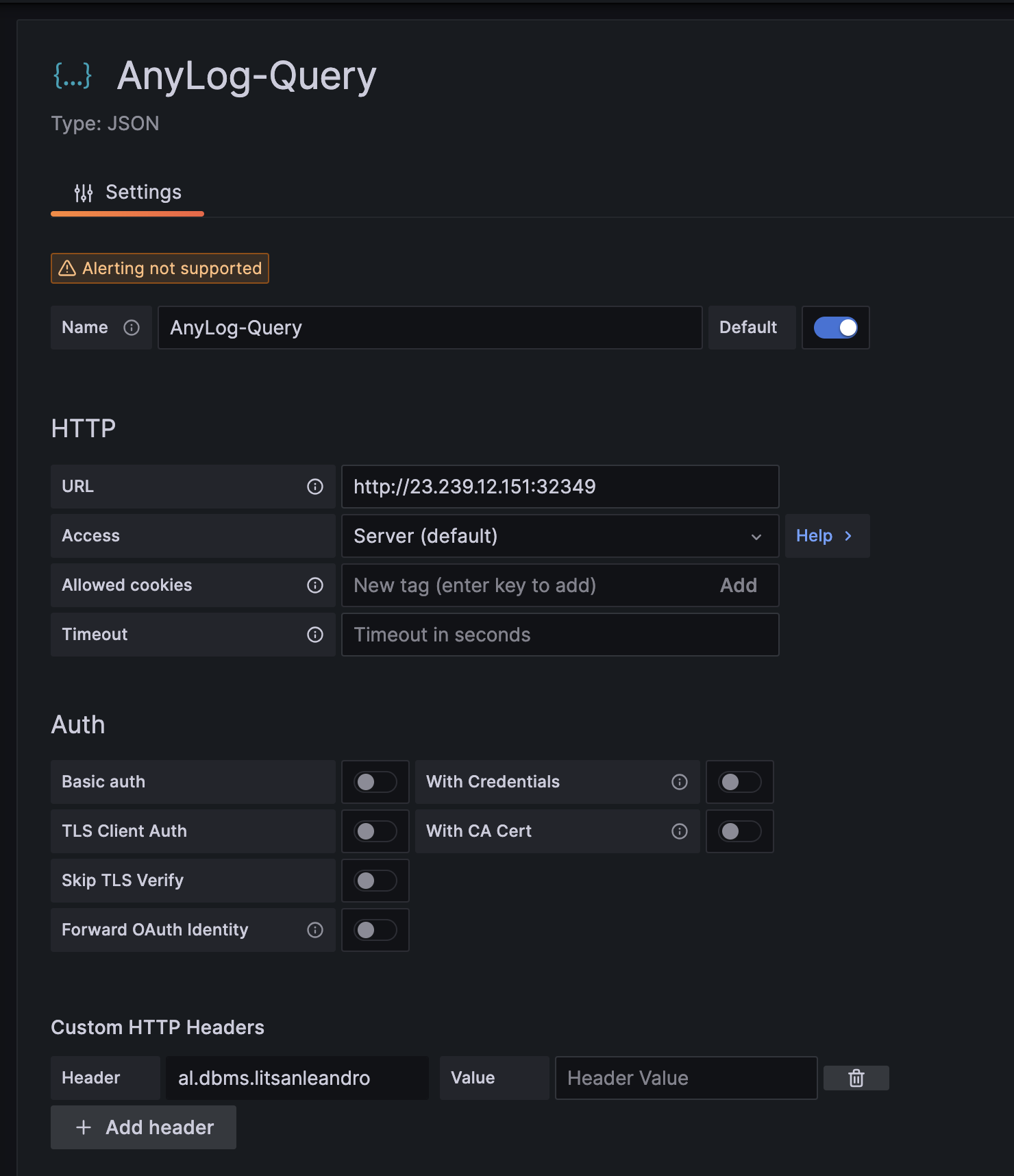 Data Source Config